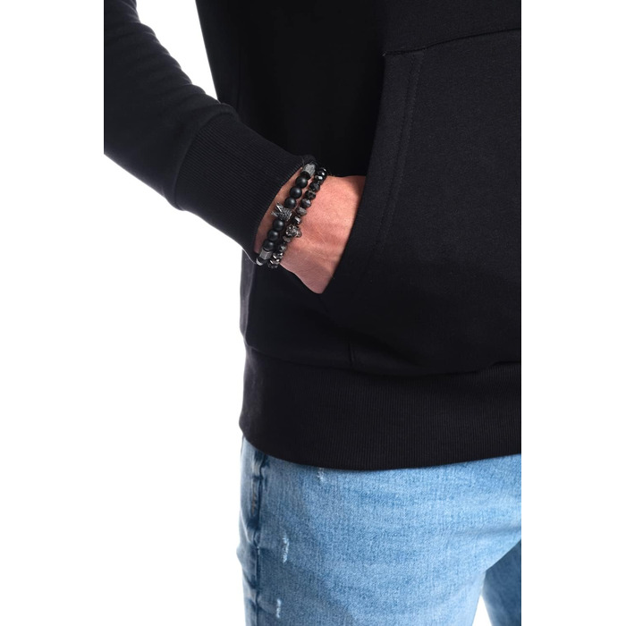 Чоловічий худі Jack & Jones з логотипом, чорний (розмір 3XL)
