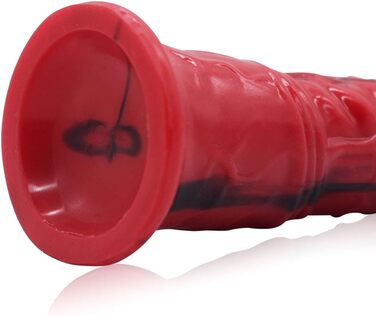 Аналдильдо Roluck 27 см для чоловіків та жінок: стимулятор G-точки, масажер простати, анальний секс-іграшка (червоний + чорний)