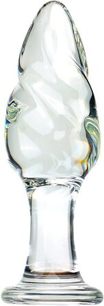 Скляний анальний плагін ScreaAss з спіраллю, набір 5 розмірів (31/35/40/50/60 мм), прозорий, для жінок та чоловіків