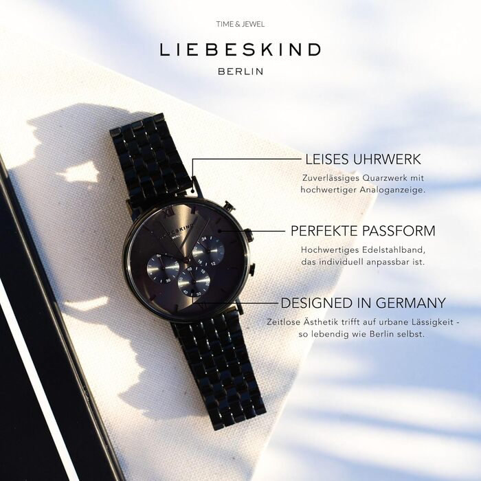 Жіночий наручний годинник Liebeskind Berlin LT-0156-MQ IP Black чорний