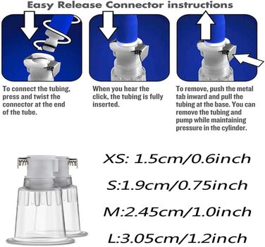Вагінальна/Кліторальна помпа для жіночих інтимних процедур, силікон