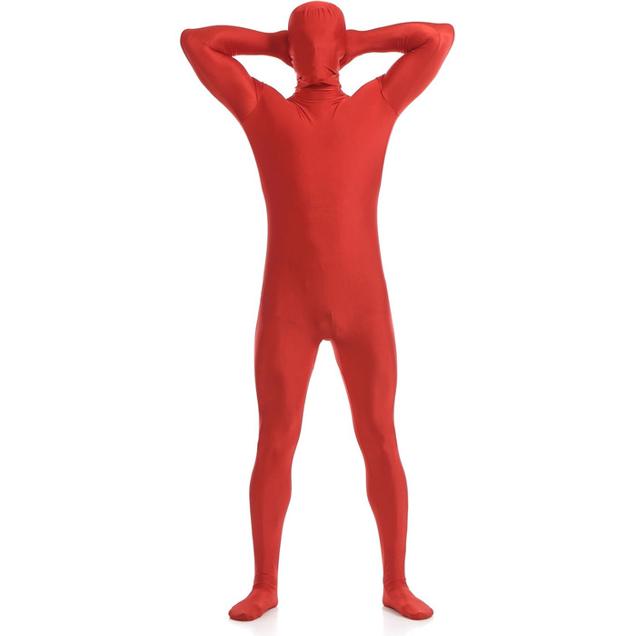 Танцювальний комбінезон-боді Leemqcyа з маскою, червоний, S (145-155см)