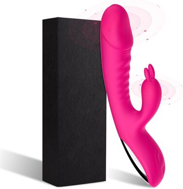 Вібратор G-Spot для жінок, силіконовий, 10 режимів, з підігрівом, рожевий - стимулятор клітора, секс-іграшка для пар