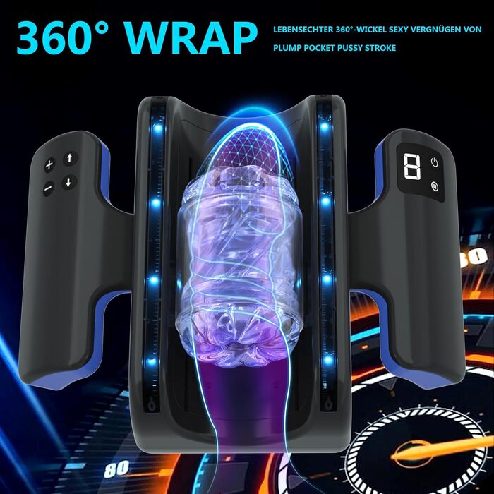 Електричний мастурбатор з двома ручками для чоловіків - 9 режимів, Solo Taschenmuschi Sex Spielzeug