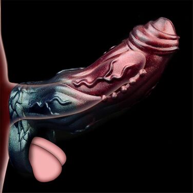 Силіконовий пеніс-чохол Soarvlorfy для собак, реалістичний, фіолетовий, L