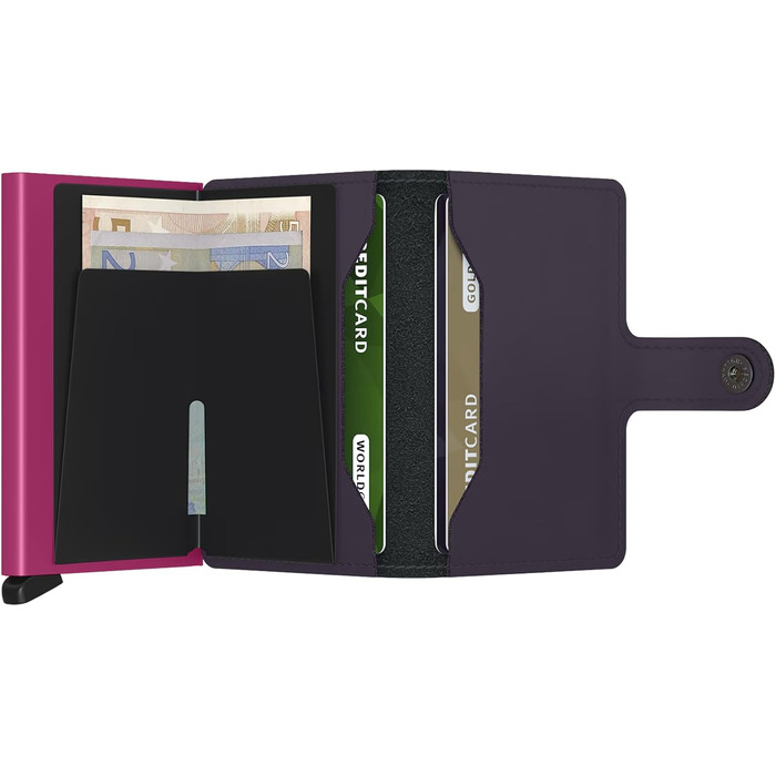 Слідовий гаманець-картхолдер Secrid Miniwallet Matte для жінок та чоловіків, Dark Purple-fuchsia (10.2 x 6.5 x 2.1 см)