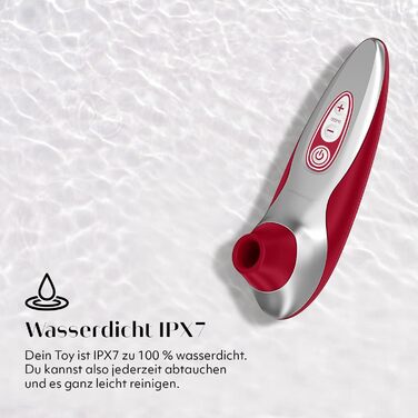 Womanizer Pro 40 - вібратор для клітора: 6 рівнів інтенсивності, тихий, водонепроникний, magenta (червоний)