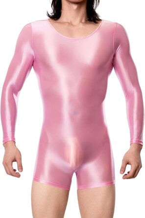 Комбінезон спортивний AIEOE чоловічий, обтислий, прозорий, рожевий, розмір M