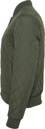Чоловіча стібана куртка Urban Classics Diamond Quilt Jacket, оливкова, розмір 4XL