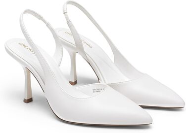 Жіночі туфлі-слингбеки DREAM PAIRS з відкритим каблуком, білі, розмір 38 EU