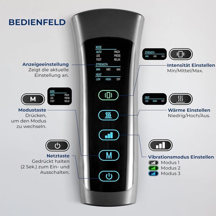 Електрична маска для очей SereneLife з підігрівом, Bluetooth-музикою, вібрацією та охолодженням (5 режимів) для зняття втоми та покращення сну, чорна
