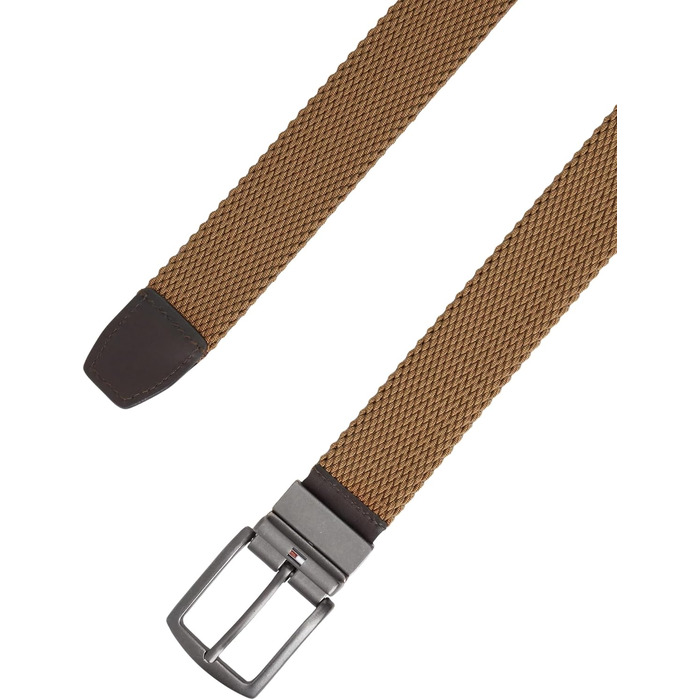 Чоловічий ремінь Tommy Hilfiger Denton Elastic Rev (Vintage Camel), шкіряний двосторонній, розмір 105