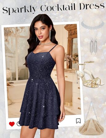 Сукня вечірня для підлітків Meetjen, на тонких бретелях, для коктейльної вечірки, з V-подібним вирізом, силует А, сукня випускна S Navy