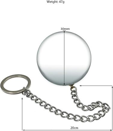 Анальні кульки зі скла JXszxb, анальна кулька, ланцюжок, дилататор, butt plug, скляний дилда, стимулятор G-точки, для жінок та чоловіків (30 мм)