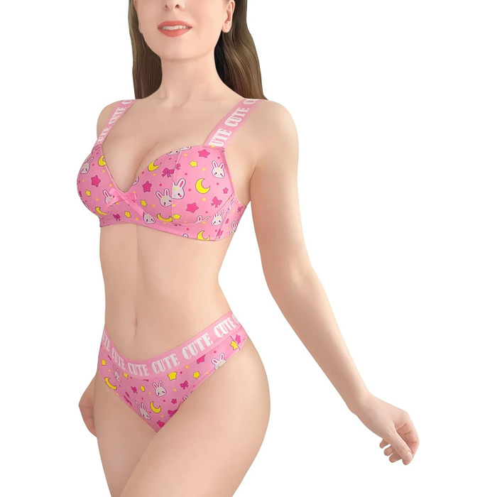 Піжамний комплект LittleForBig для жінок: топ-камізол та танга з бюстгальтером-бралеткою, спортивний стиль, рожевий, XL