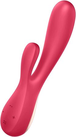 Вібратор Satisfyer Mono Flex Connect App G-Punkt | З преміум-силікону | Стимулятор клітора та G-точки | Інтимні іграшки для жінок | Швидка зарядка | Вібратор для жінок червоний