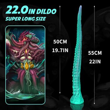 Анальний дилдо з силікону 'Nothosaur' з присосками, для жінок та чоловіків, фентезійний дизайн, (M, Summon)