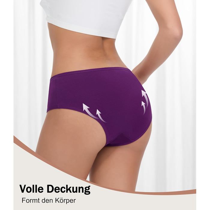 Бобель Труси жіночі бавовняні, 5 шт. у пакунку, дихаюча тканина, м'які, еластичні сліпи (S-XXL), кольорові