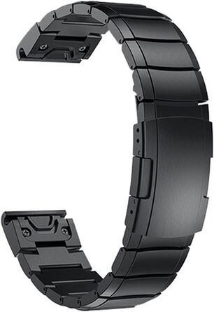Сталевий металевий ремінець для Garmin Fenix 7, 7S, 7X, 6X, 6 Pro, 5X, 5, 3HR, Epix — 22мм, Easyfit, колір агат