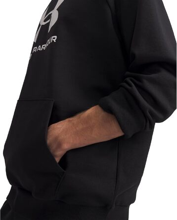 Чоловіча толстовка з капюшоном Under Armour Rival Fleece Logo Hoodie, чорна, розмір XL