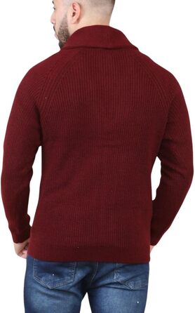 Чоловічий в'язаний кардиган Tokyo Laundry з шалевим коміром, колір Oxblood, розмір S
