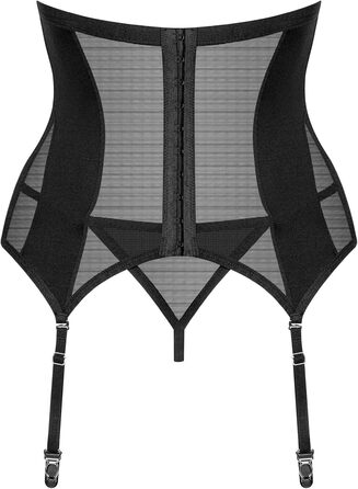 Сексуальний жіночий комплект білизни Selente Love & Fun: корсет, танга та шовкова маска для очей, чорний, EU, M-L