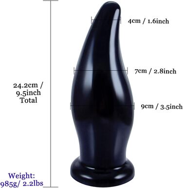 Анальний масажер Youxclian Riesen з присоском XXL, для чоловіків та жінок, блакитний