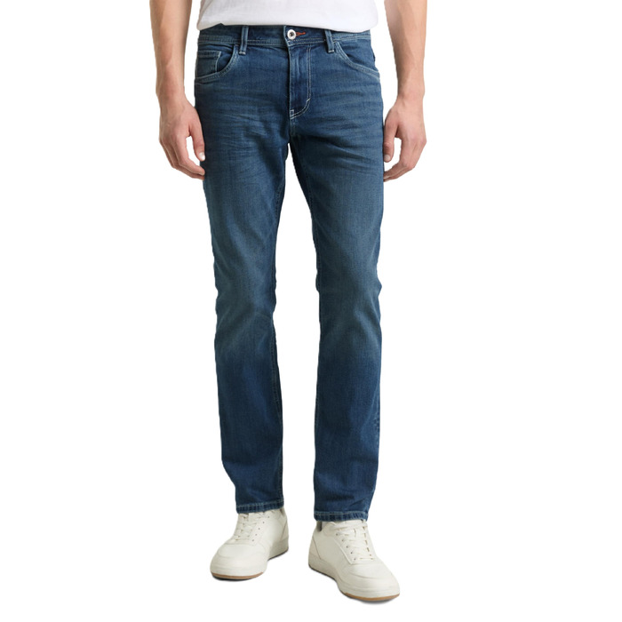 Чоловічі джинси Tom Tailor TTMARVIN Straight з еластичним стрейчем, Used Mid Stone Blue Denim, 34W/30L