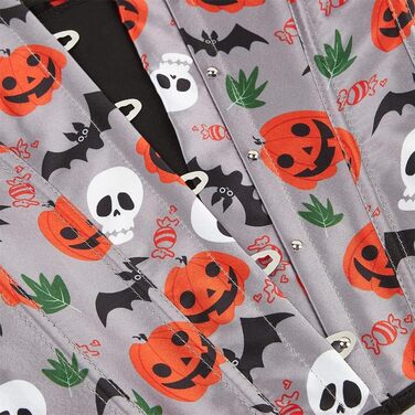 Жіночий корсет ADELCE з квітковим принтом, сірий, 4XL, вінтажний стиль, для створення сексуального образу