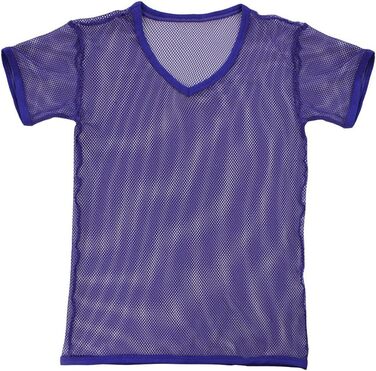 Футболка чоловіча літня мереживна, дихаюча, прозора, фіолетова (L)