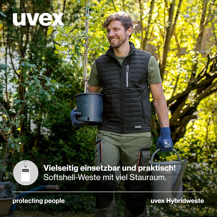 Чоловіча гібридна робоча жилетка Uvex tune-up стібана, темно-синя, розмір L