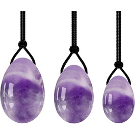 Набір Яєць з Нефриту та Аметисту для Вагінального Масажу та Тренувань (5 шт.)