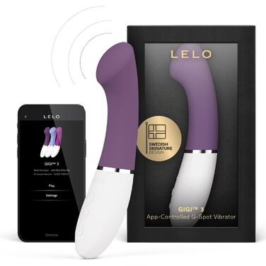 LELO Gigi 3: Вібратор для жінок з керуванням через додаток, стимуляція точки G, 8 режимів (Сливовий)