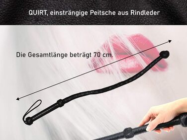 Однострільна батіг КВІРТ з натуральної шкіри