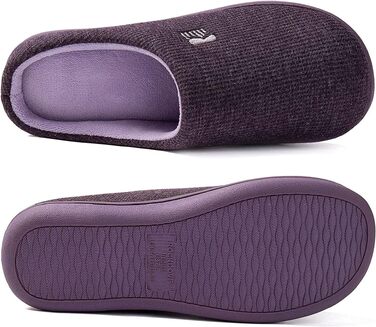 Жіночі домашні капці RockDove з ефектом пам'яті (Memory Foam), двоколірні, розмір 36/37 EU, колір баклажан