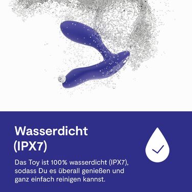 We-Vibe Vector: Масажер простати та перинеума для чоловіків - анальний секс-іграшка з пультом дистанційного керування - Bluetooth, силікон, блакитний