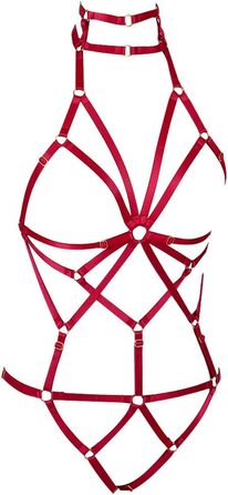 Жіночий корсет-нагрудник BANSSGOTH: стильний аксесуар у готичному стилі, регульований, для фестивалів та вечірок, червоний