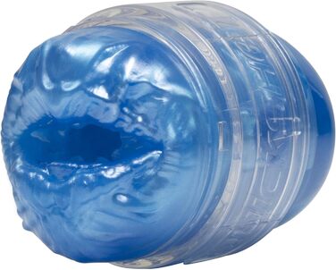 Fleshlight Quickshot Turbo Blue Ice - Мастурбатор з надзвичайно реалістичним покриттям SuperSkin, синій (Alien Mouth)