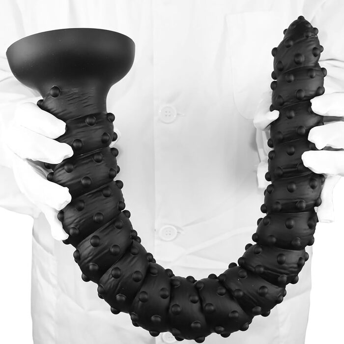 Анальний дилда Extra Langer Monster Spiral Dildo з текстурою для чоловіків та жінок, стимуляція G-точки, LZYLWC (Чорний, L)