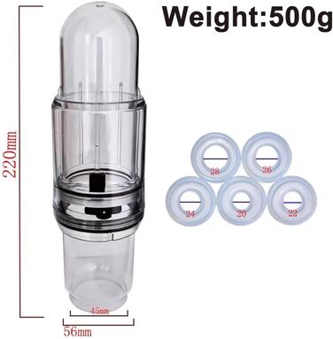 Вакуумна помпа для збільшення пеніса, 5 силіконових кілець, ручна помпа для ерекції та покращення потенції, для чоловіків