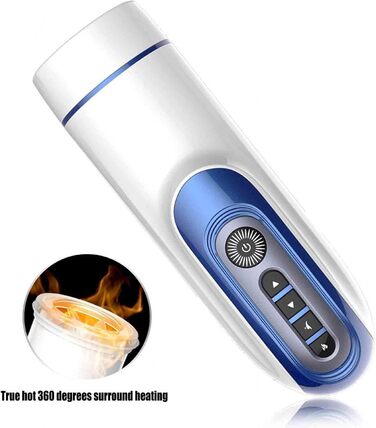 Масажер для чоловіків з 7 режимами вібрації та підігрівом - 3D силікон, автоматичний стимулятор пеніса