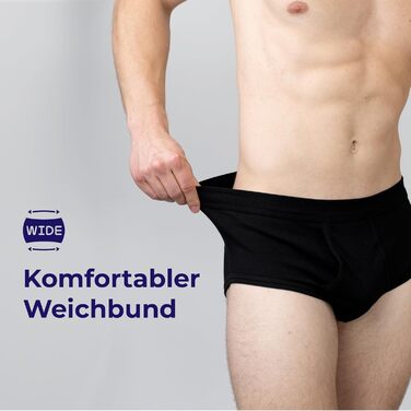 Чоловічі труси SES Feinripp, 5 шт. в упаковці, бавовна 100%, для чоловіків, м'який пояс, білі (M, чорні)