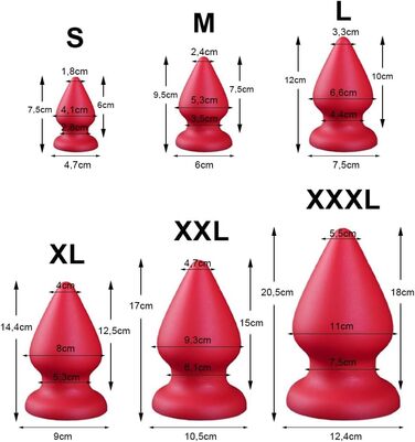 Анальний пробка з силікону NAIXBTY: м'яка дилатація, масаж G-точки та простати. Іграшка для анального сексу з присоскою, для жінок та чоловіків, XXL+