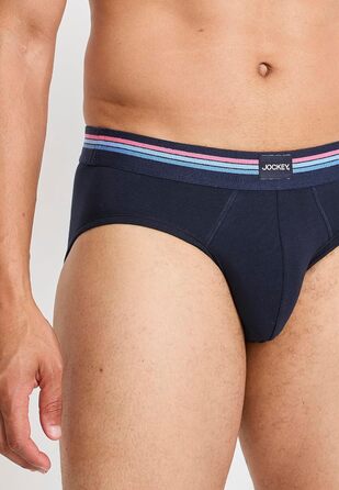 Труси чоловічі Jockey Cotton Stretch, 3 шт. (M, Picasso Blue) - бавовна з еластаном, середньою талією