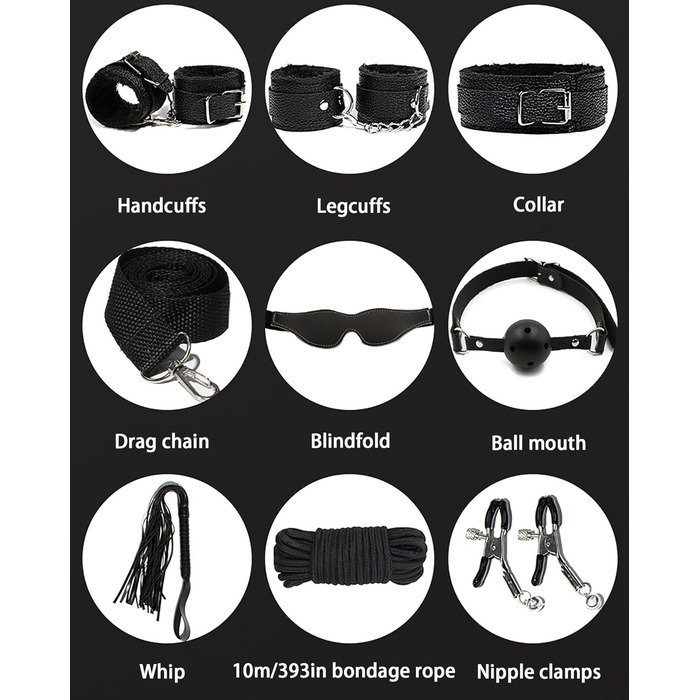 Набір BDSM для пар: кайдани, плети, прищіпки для сосків, гаги, плагі та інші аксесуари (рожевий)