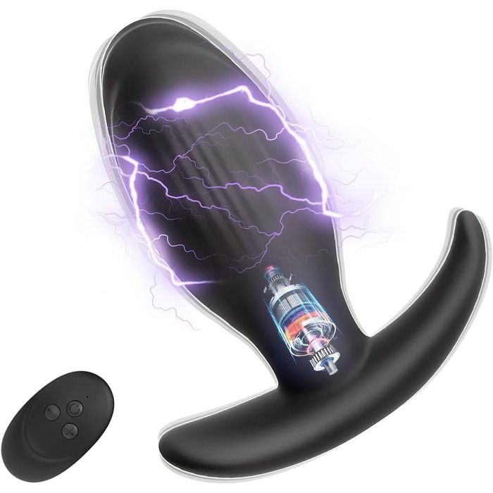 Анальний вібратор SXOVO з 7 режимами електрошоку та 7 режимами вібрації. Силіконовий анальний плагін для стимуляції простати та масажу G-точки. Іграшка для дорослих для чоловіків та жінок.