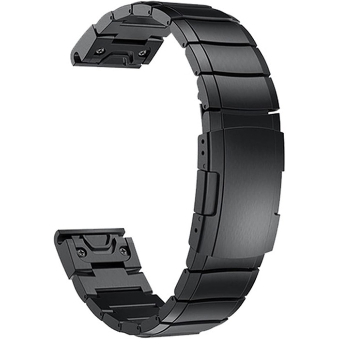 Сталевий металевий ремінець для Garmin Fenix 7, 7S, 7X, 6X, 6 Pro, 5X, 5, 3HR, Epix — 22мм, Easyfit, колір агат