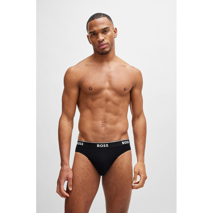 Сліпекс BOSS чоловічі 3 шт. з бавовни з логотипами на поясі XL New - Чорний