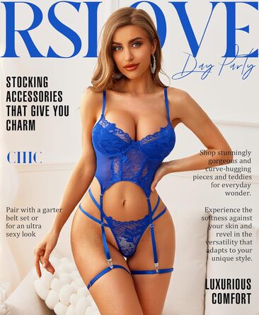 Комплект жіночої білизни RSLOVE (4 шт.) S, блакитний