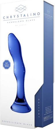 Ділт з боросилікатного скла Shots Chrystalino Galant, блакитний, 15 см